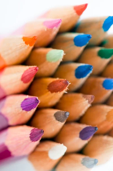 Color pencils. Macro — Stock Photo, Image