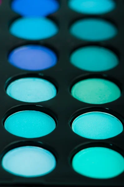 Blue and green eye-shadows — Stock Photo, Image