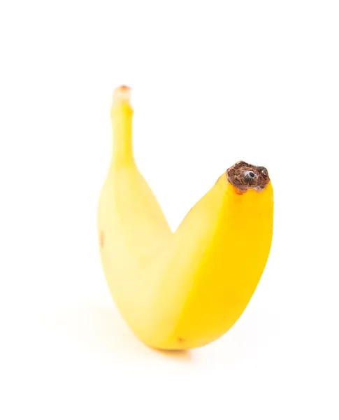 Ripe banana isolated on white background — Stock Photo, Image