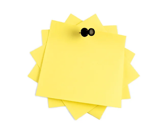 Yellow adhesive note isolated — Stock Photo, Image