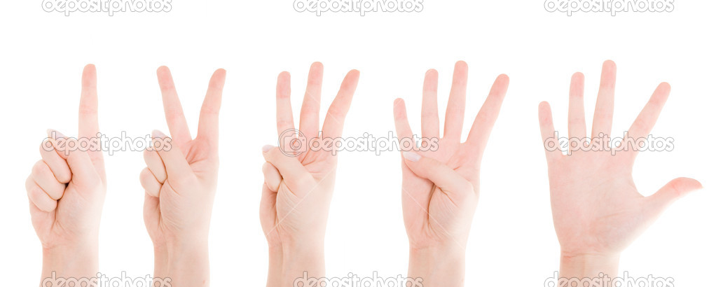 Counting Hands from one to five