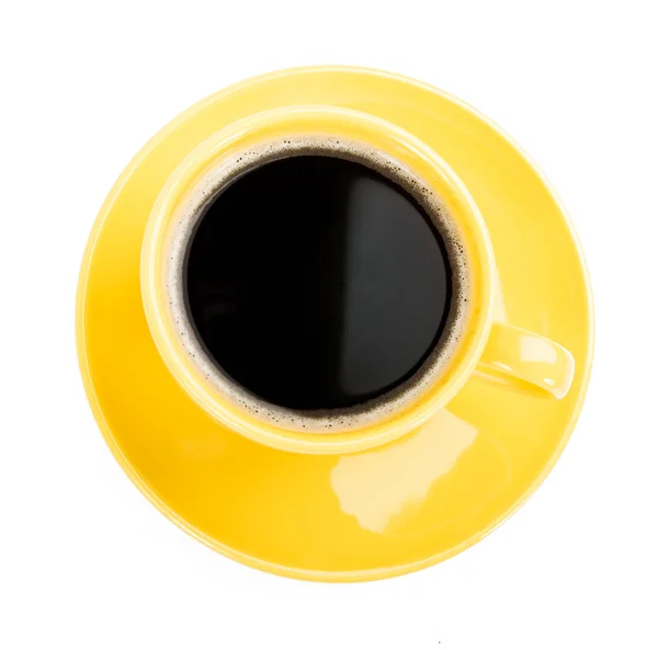 Café dans une tasse jaune — Photo