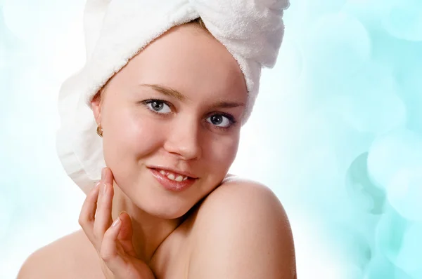 Woman With a Towel — Stock Photo, Image