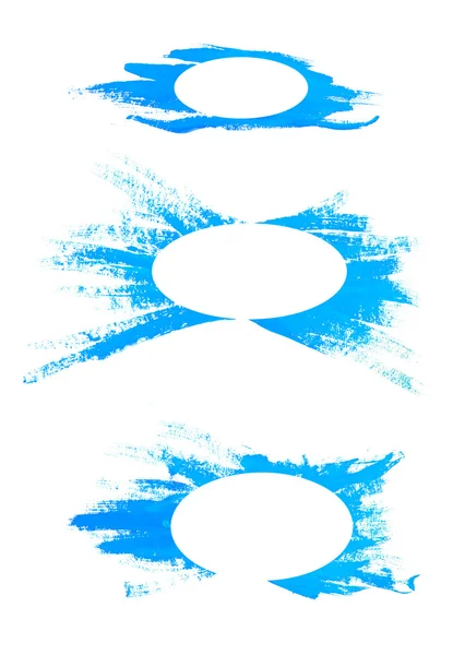 Blauwe aquarel penseelstreken met ruimte voor uw tekst — Stockfoto