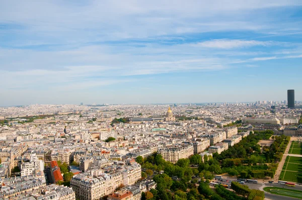 Panoramiczny widok Paryża i seine River widziany z Eiffa — Zdjęcie stockowe