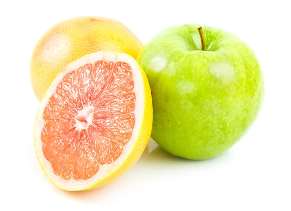 Grapefruit end green apple — Stock Photo, Image