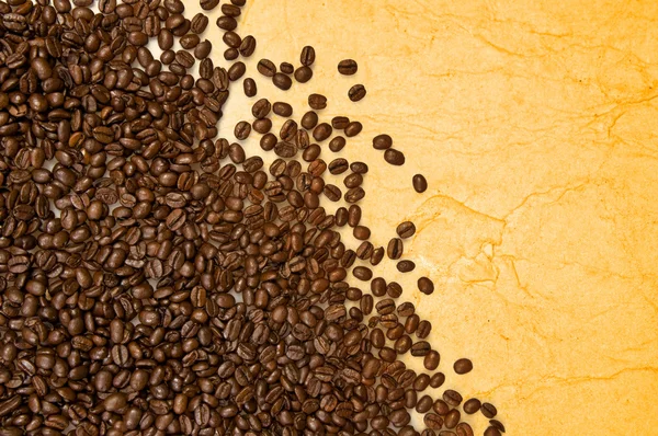 Coffee beans on vintage background — Stock Photo, Image