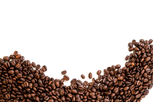 Coffee beans on the white background with copy space — Stock Photo, Image