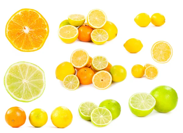 Set of limes, oranges, and lemons — Stock Photo, Image