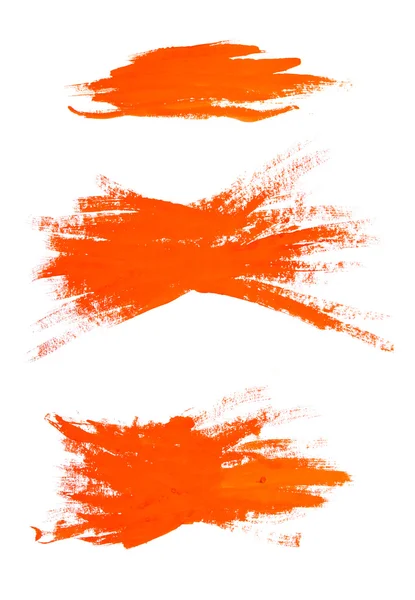 Trazos de pincel de acuarela naranja con espacio para su texto —  Fotos de Stock