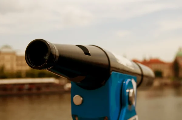 Telescope overlooking for Prague — Stock Photo, Image