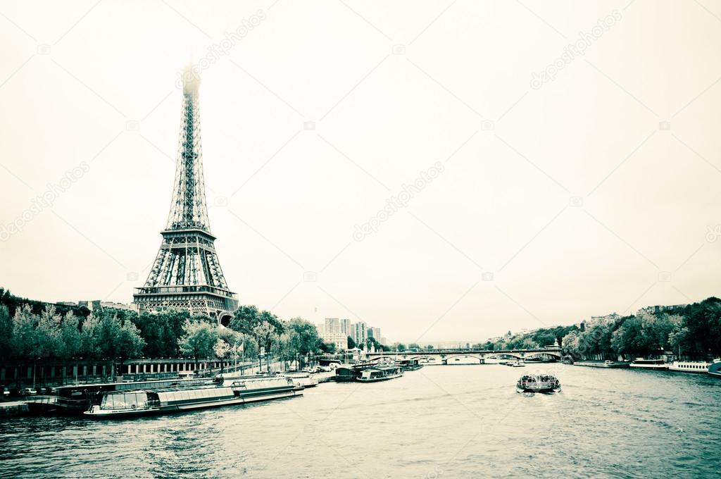 View of the Eiffel Tower. Paris