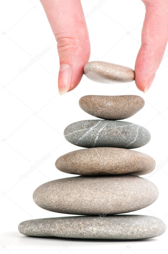 stones in balanced pile