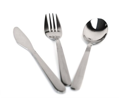 bıçak, kaşık ve çatalı izole