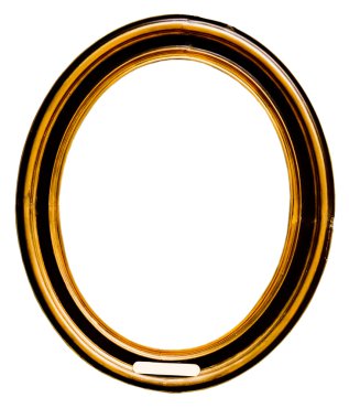 beyaz izole klasik altın çerçeve