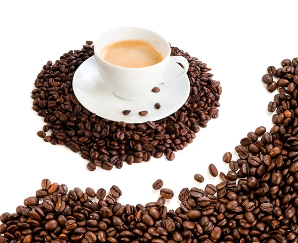 Kopje koffie cappuccino geïsoleerd — Stockfoto