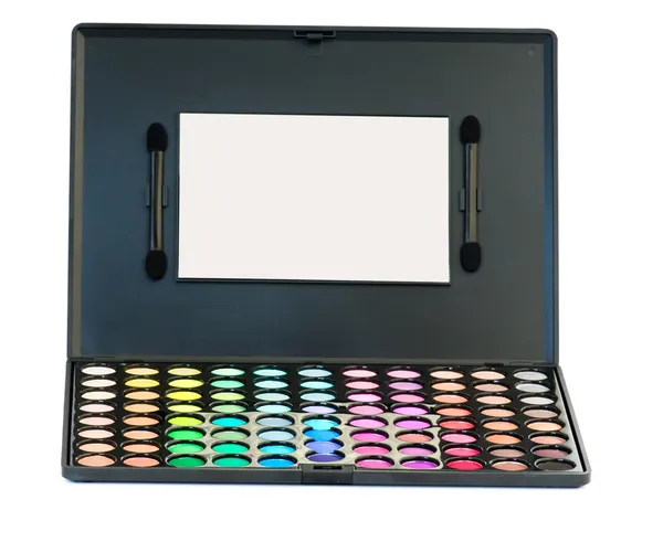 Make-up eyeshadows geïsoleerd op wit — Stockfoto