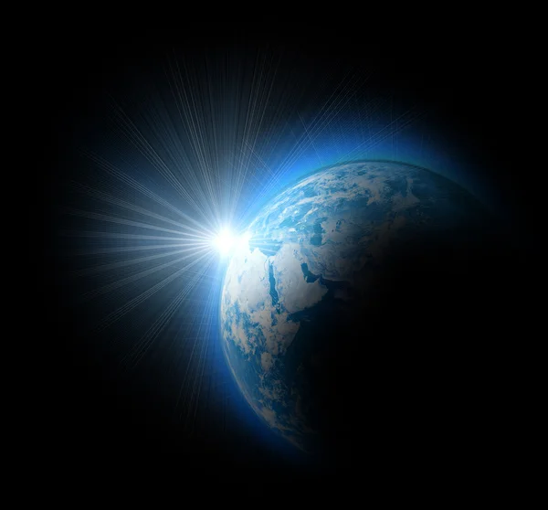 Ziemia i słońce — Zdjęcie stockowe