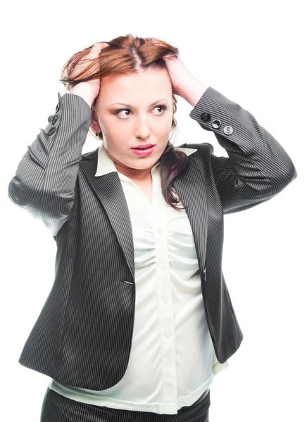 Estressado mulher de negócios moderna — Fotografia de Stock