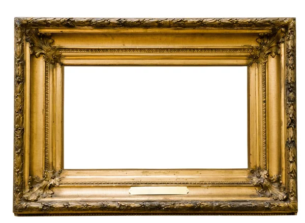 Vintage gouden frame, geïsoleerd op wit — Stockfoto