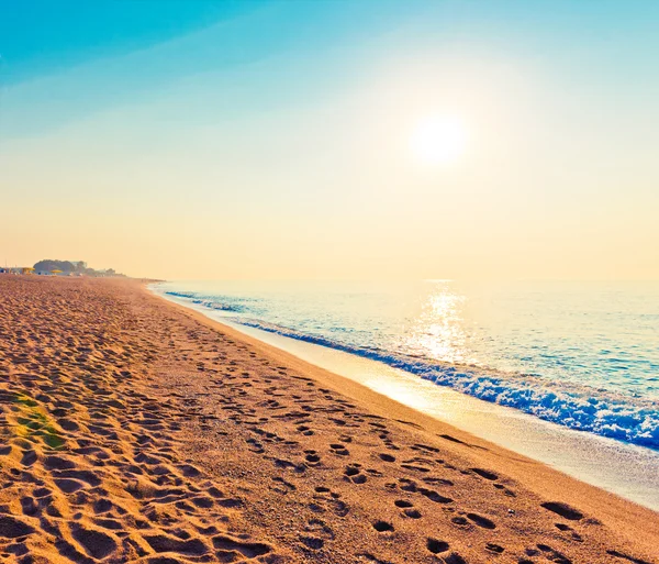 Nascer do sol de praia tranquilo — Fotografia de Stock