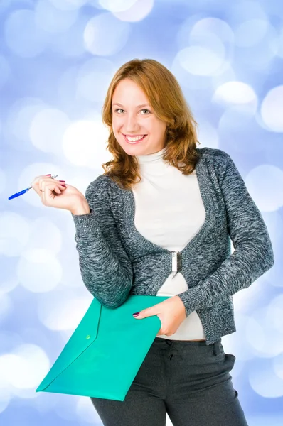 Mujer de negocios feliz éxito . — Foto de Stock