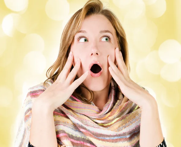 Una chica muy sorprendida — Foto de Stock