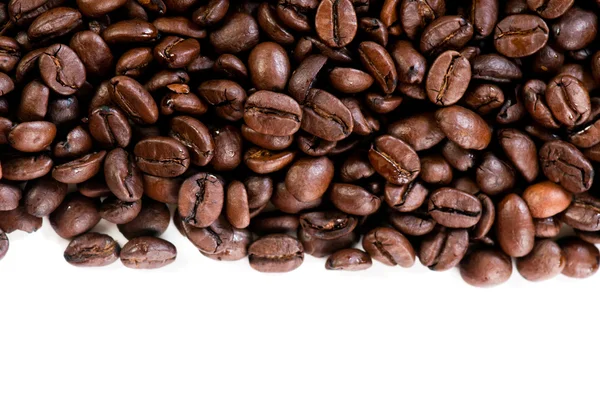 Coffee beans on the white background with copy space — Stock Photo, Image