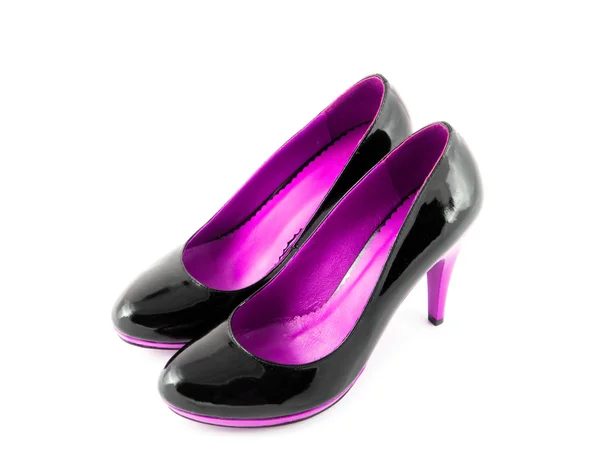 Sexy černé boty — Stock fotografie