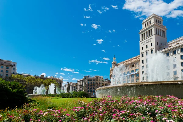 Placa de catalynia. (torget i Katalonien) barcelona. — Stockfoto