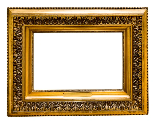 Vintage gold frame, isolated on white — Stock Photo, Image