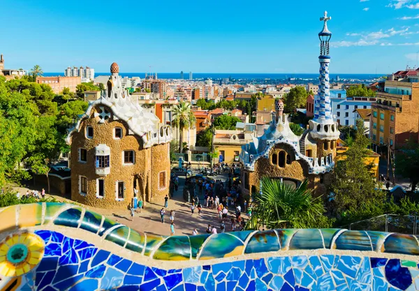Barselona, İspanya 'da Park Guell.
