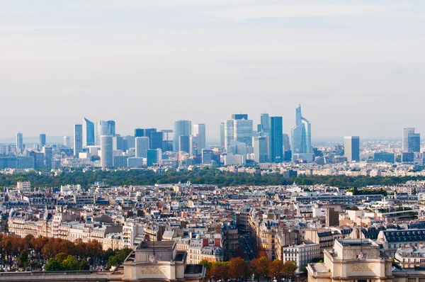 View from Eiffel tower at Paris' business district Defense — Stock Photo, Image