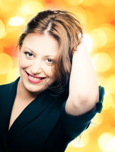 Retrato de mulher bonita — Fotografia de Stock