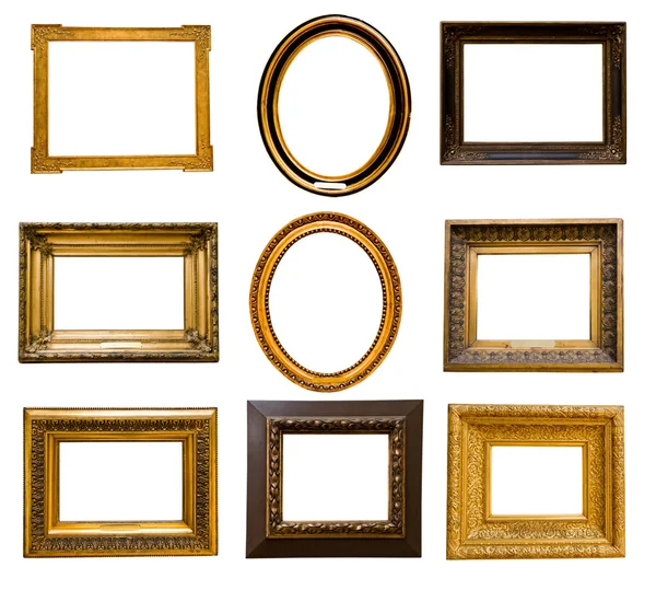 Conjunto de marcos dorados — Foto de Stock