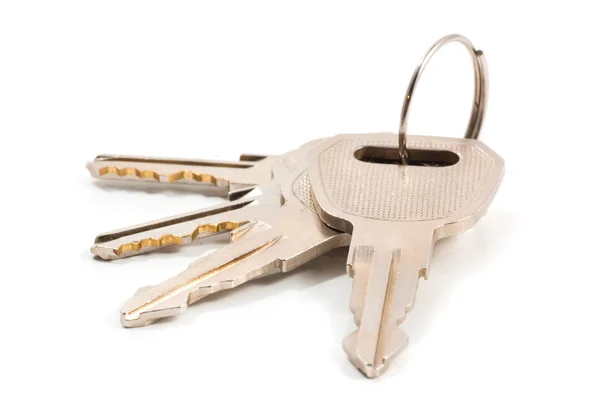 Foto d'archivio: Un mucchio di chiavi isolate — Foto Stock