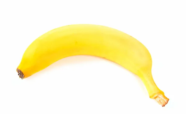 Banana madura isolada sobre fundo branco — Fotografia de Stock