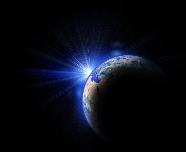 地球と太陽 — ストック写真