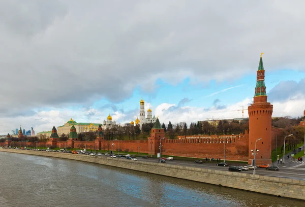 Vista do aterro do Kremlin em Moscou — Fotografia de Stock