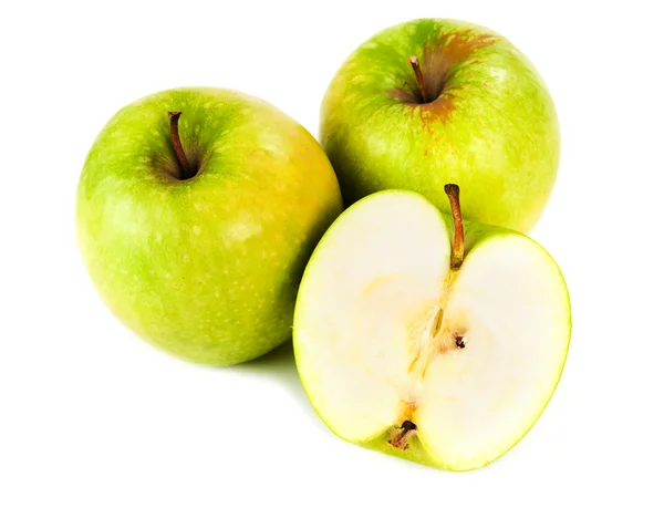 Dwa jabłka i pół jabłka Obraz Stockowy
