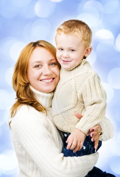 Kvinna och hennes son Royaltyfria Stockbilder