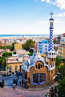 Barselona, İspanya 'da Park Guell.