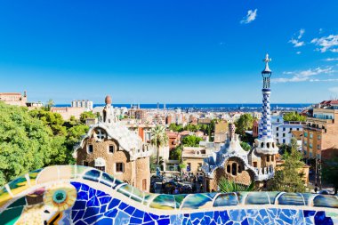 Barselona, İspanya 'da Park Guell.