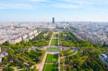 Hava panoramik eiff görüldüğü gibi paris ve seine Nehri