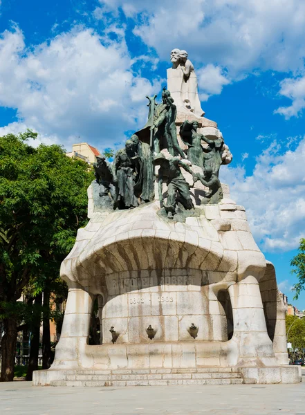 Memorial for Bartomeu Robert, Plaça de Tetuan, Barcelona. — ストック写真