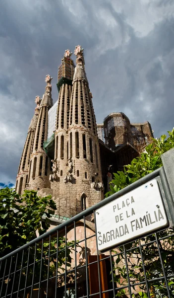 Chrám Sagrada familia v Barceloně — Stock fotografie