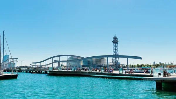 Vista para o porto marítimo de Barcelona. Espanha — Fotografia de Stock