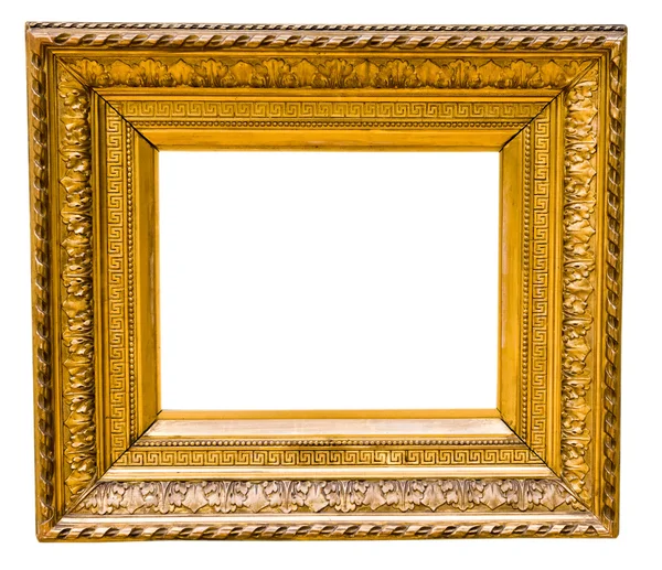 Vintage gouden frame, geïsoleerd op wit — Stockfoto