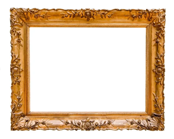 Vintage gold frame, isolated on white — Stock Photo, Image