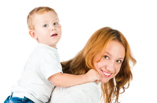 Frau und ihr Sohn — Stockfoto